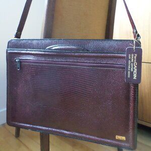 Authentic Pierre Cardin Patent Leather briefcase New Condition With Tags
